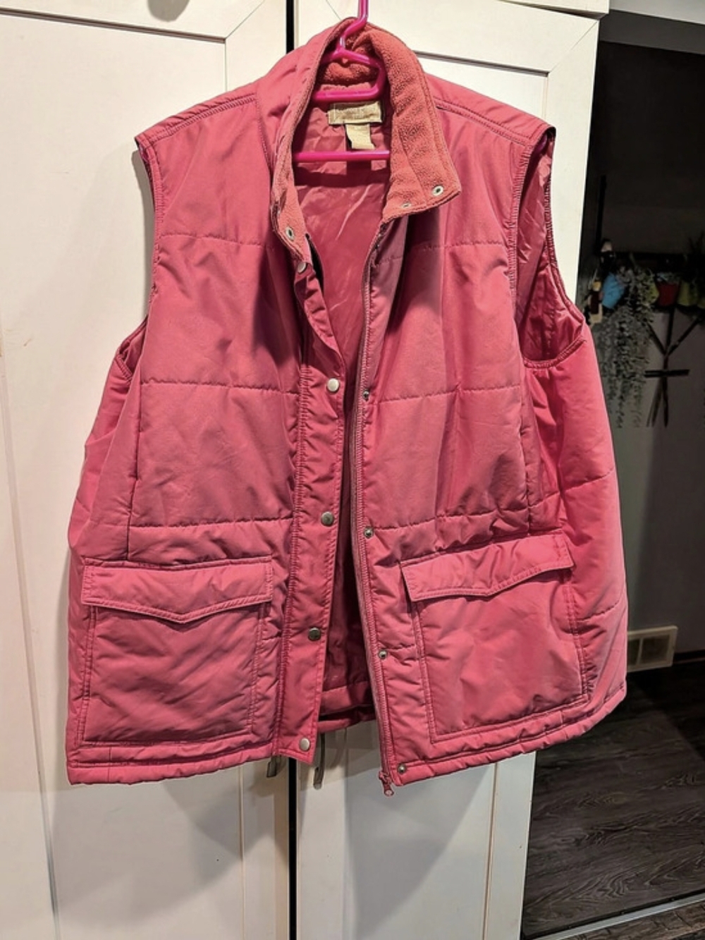 Cotton Ginny Plus Vintage Pink Quilted Utility Vest